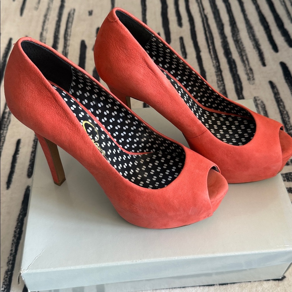 Jessica Simpson platform heels - grapefruit ❤️